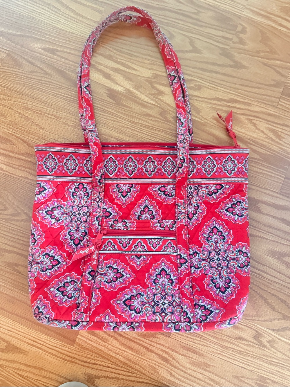 Vera Bradley Red Quilted Paisley Tote